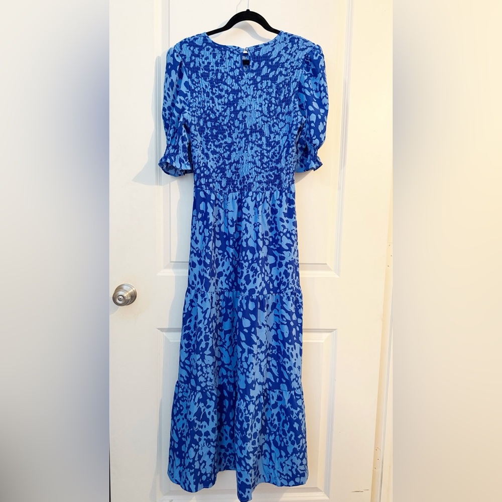 NWT BTFBM Ruffle Smocked Maxi Dress - blue - size large - Picture 5 of 7